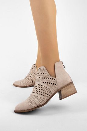 بوت / نیم بوت قهوه ای زنانه جیر LAL SHOES & BAGS - کد 267727771