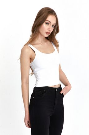 بادی سفید زنانه یقه دوچرخه Maison La Femme - کد 901392684