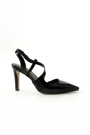 کفش پاشنه بلند کلاسیک مشکی زنانه چرم لاکی Gökçe Shoes - کد 901395793