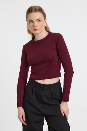 بلوز زرشکی زنانه رگولار Rays - کد 901400119