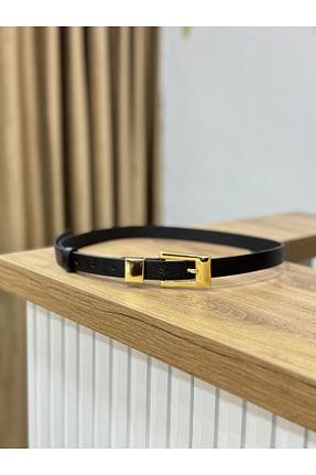 کمربند مشکی زنانه چرم مصنوعی MUJGANERDOGANDESIGN - کد 901405184