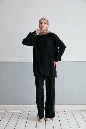 ست بالاتنه و پائین تنه حجاب مشکی زنانه Relaxed NİSUM MODA - کد 891742188