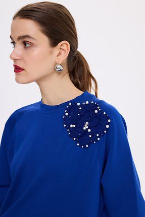 تونیک حجاب سرمه ای زنانه مخلوط پلی استر Missemramiss - کد 901410094