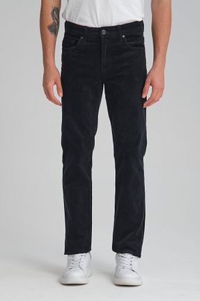 شلوار سرمه ای مردانه پنبه ای muzzo jeans - کد 873252345