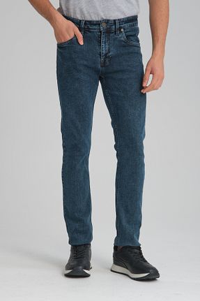 شلوار جین آبی مردانه پاچه تنگ muzzo jeans - کد 873346269