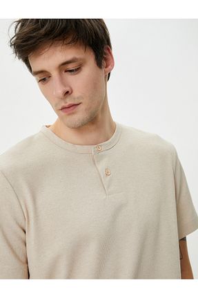 تیشرت نباتی مردانه Relaxed Koton - کد 806066631