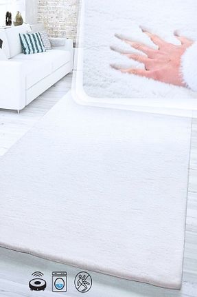 فرش سفید قابل شستشو SANRUGS Home & Living - کد 862915768