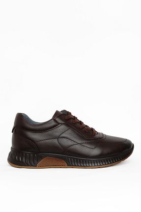 کفش اسنیکر قهوه ای مردانه چرم اصل Greyybull Shoes - کد 900890320