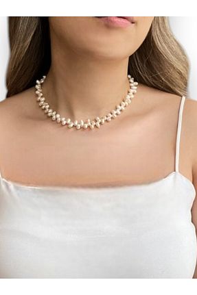 گردنبند مروارید سفید مروارید فرهنگی By Saadet Özkanlı - کد 876608051