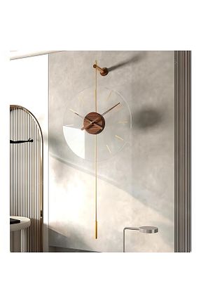 ساعت دیواری طلائی 33 x 80 MetaQuartz Aksesuar - کد 376999170