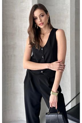 ست بالاتنه و پائین تنه مشکی زنانه بافتنی Paw Garage - کد 896132696