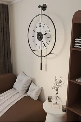 ساعت دیواری مشکی 50 x 90 MetaQuartz Aksesuar - کد 746390621