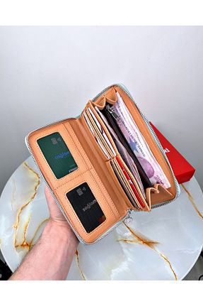 کیف پول فیروزه ای زنانه ابعاد بزرگ patideri - کد 897940857