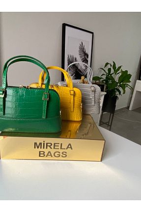 کیف دوشی طوسی زنانه چرم مصنوعی MİRELA - کد 901588345