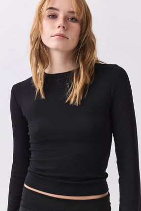 بادی مشکی زنانه یقه دوچرخه Trendiz - کد 901584734
