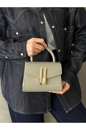 کیف دوشی بژ زنانه چرم مصنوعی H&D COLLECTİON - کد 901549956