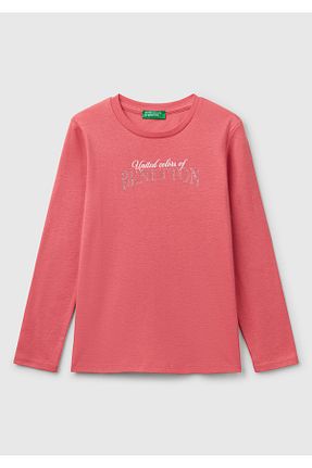 تیشرت صورتی بچه گانه رگولار United Colors of Benetton - کد 901531207