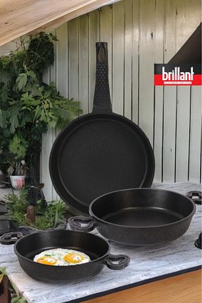 ماهیتابه مشکی زیره نچسب Brillant - کد 902570844