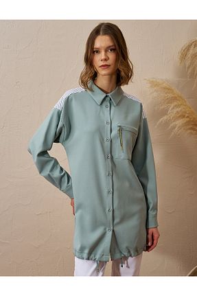 تونیک حجاب سبز زنانه ویسکون Kayra - کد 901608166