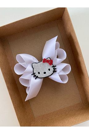 گیره سر سفید بچه گانه پلی استر Hello Kitty - کد 901579460