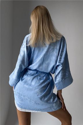 ربدوشام آبی زنانه ساتن COCCOLARSI - کد 901564888