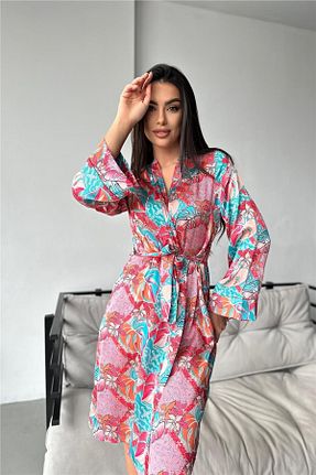 ربدوشام صورتی زنانه ساتن COCCOLARSI - کد 844837845