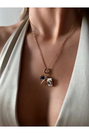 گردنبند استیل ( فولاد ) مشکی زنانه استیل (فولاد) İNN JEWELLERY - کد 901634213