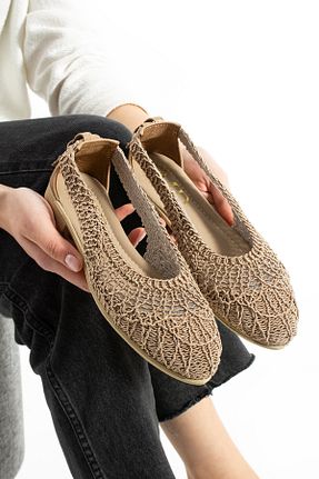 صندل قهوه ای زنانه پاشنه تخت Moda Devrin - کد 901606173