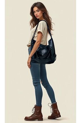 کیف دوشی مشکی زنانه چرم مصنوعی Nuba Bag - کد 879312479
