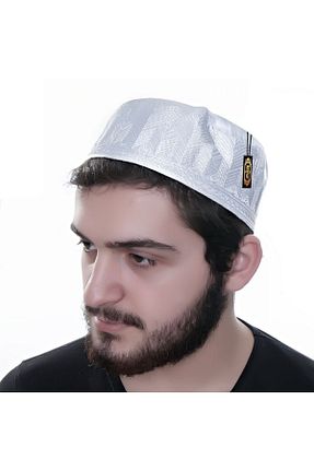 کلاه سفید مردانه پنبه ای İkranur - کد 813870606