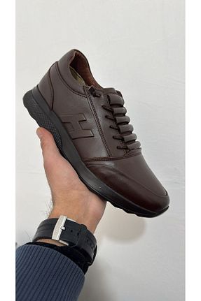 کفش اسنیکر قهوه ای مردانه چرم اصل Greyybull Shoes - کد 901580453