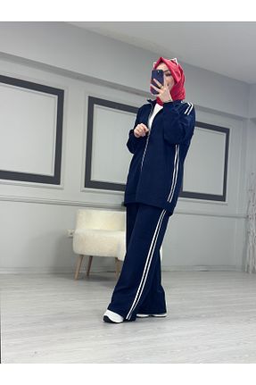 ست گرمکن حجاب سرمه ای زنانه رگولار ButikKardelen - کد 901598784