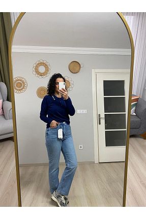 شلوار جین آبی زنانه پاچه لوله تفنگی duygutufanbutik - کد 901589795