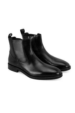 بوت / نیم بوت مشکی مردانه چرم خالص Desa - کد 865582617