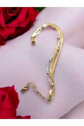 دستبند استیل (فولاد) طلائی زنانه استیل (فولاد) CharmPlay - کد 901629860