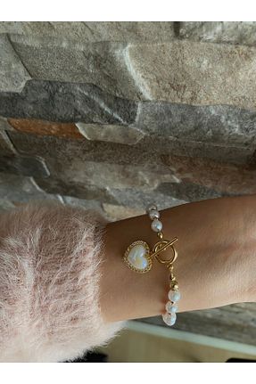 دستبند مروارید سفید مروارید آب شیرین simgeaccessories - کد 903815057
