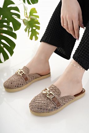 دمپائی قهوه ای زنانه پارچه ای Modafırsat - کد 901643853