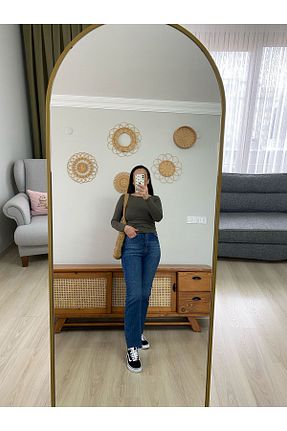 شلوار جین آبی زنانه پاچه لوله تفنگی duygutufanbutik - کد 901643700