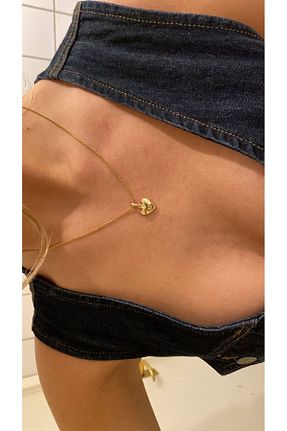 گردنبند جواهر طلائی زنانه فلزی Tasarım - کد 901642155