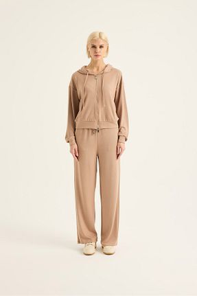 ست گرمکن بژ زنانه %100 پنبه SEVİLEN - کد 832735896