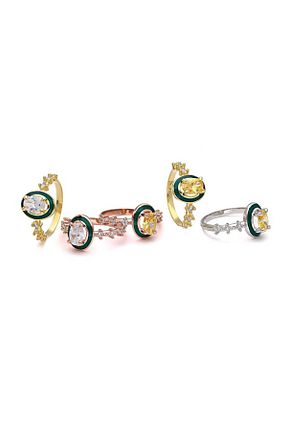 انگشتر نقره طلائی زنانه 925 عیار Natural Jewelleryy - کد 348860073