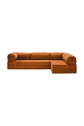 ست گوشه ای نارنجی مخمل Dekoro - کد 888519800