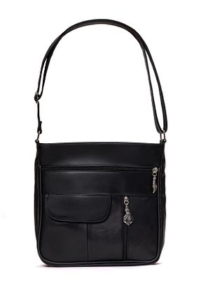 کیف پستچی مشکی زنانه چرم خالص fubileather - کد 221941076