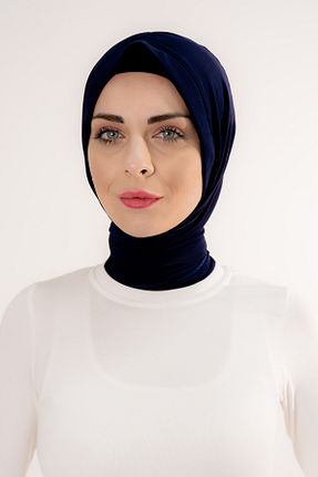 شال سرمه ای زنانه پلی استر Şalcenneti.com - کد 898425357
