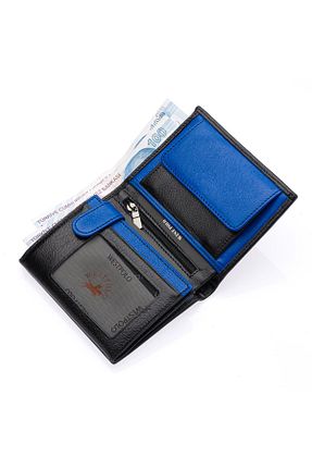 کیف پورتفوی و کلاچ سرمه ای مردانه چرم خالص Westpolo - کد 901715708
