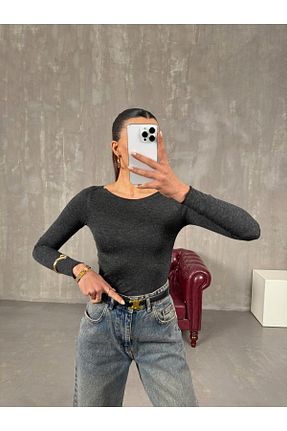 بلوز طوسی زنانه رگولار Gaus - کد 901732336