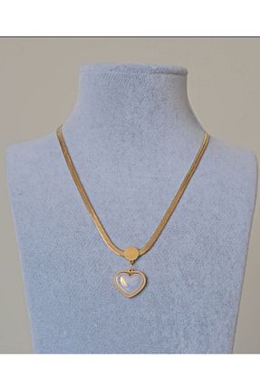 گردنبند استیل ( فولاد ) زرد زنانه استیل ضد زنگ Butik - کد 901732971