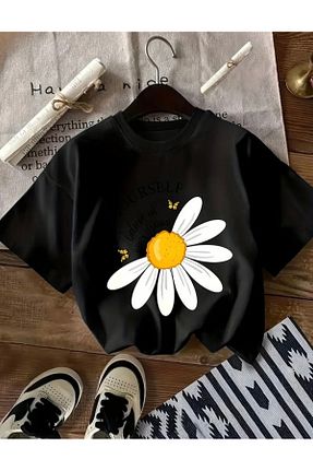 تیشرت سایز بزرگ مشکی زنانه سایز بزرگ PUNIX - کد 902905439