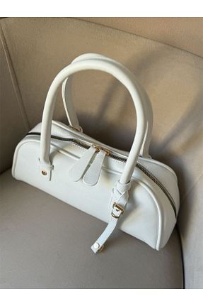 کیف دوشی سفید زنانه چرم مصنوعی Moda Sekiz - کد 901736584
