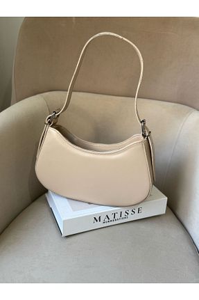 کیف دوشی بژ زنانه چرم مصنوعی Moda Sekiz - کد 901741088